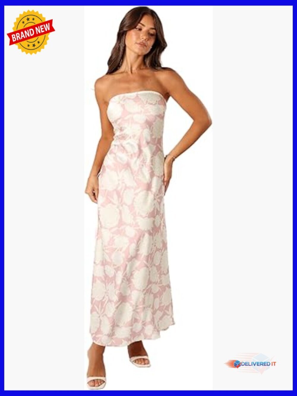 Strapless Maxi Dress, Fitted, Polyester, Special Occasion, True to Size